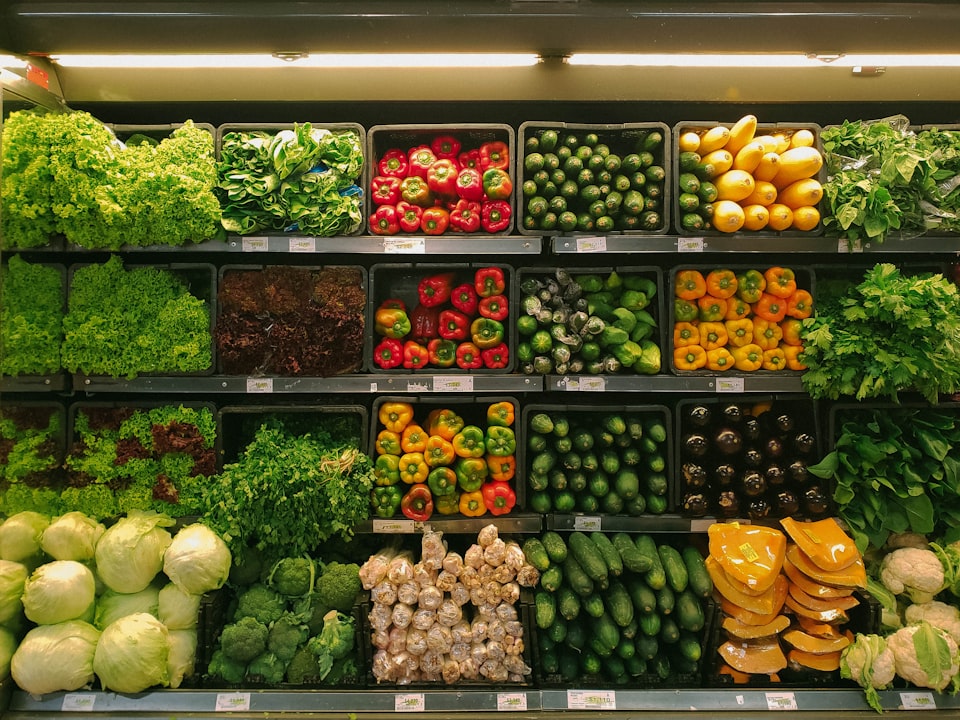 Fresh produce at a local grocery market